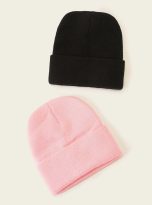 Black and Pink beanies