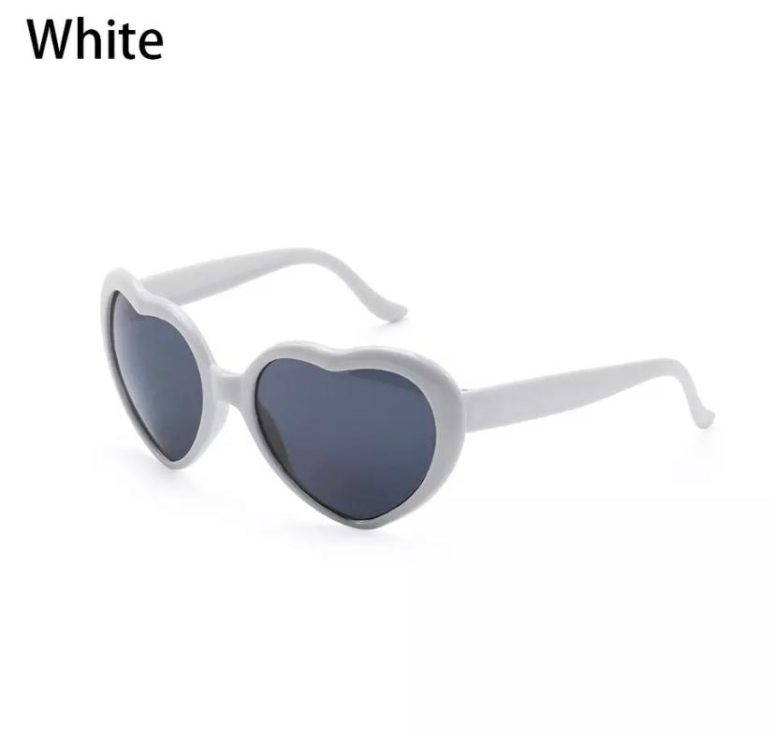 White heart sunglasses