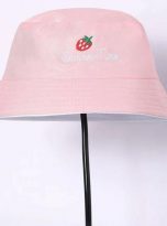 pink and white bucket strawberry