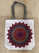 White background mandala bag