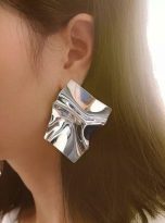 Metallic earrings silver